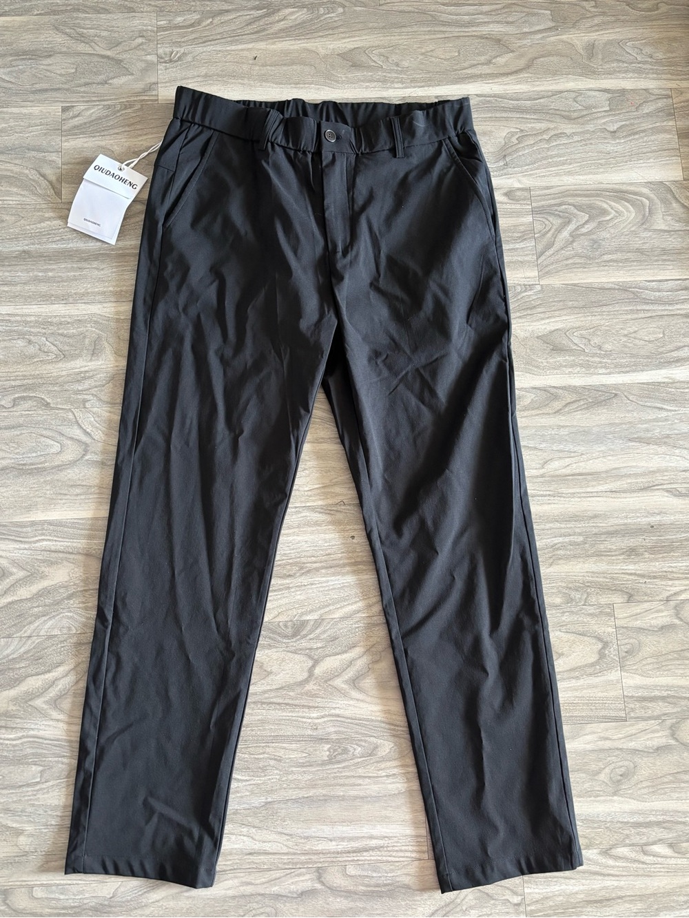Men's Black Stretch Travel Pants